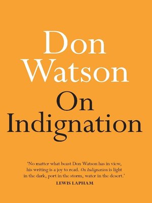 cover image of On Indignation